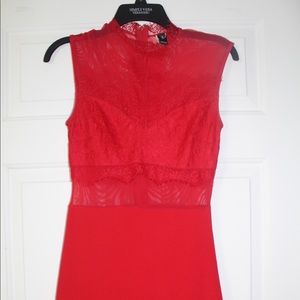 Red Lace Bodycon Dress